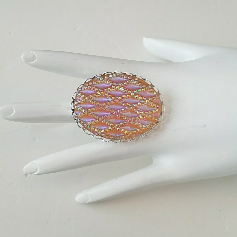 Topaz opal cocktail ring